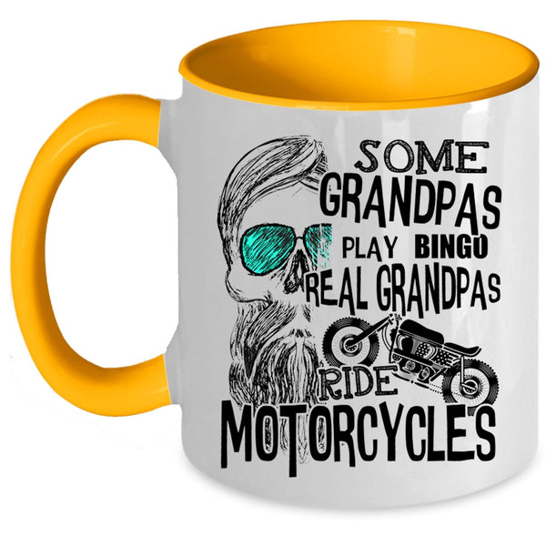 Awesome Grandpas Coffee Mug, Real Grandpas Ride Motorcycles Accent Mug