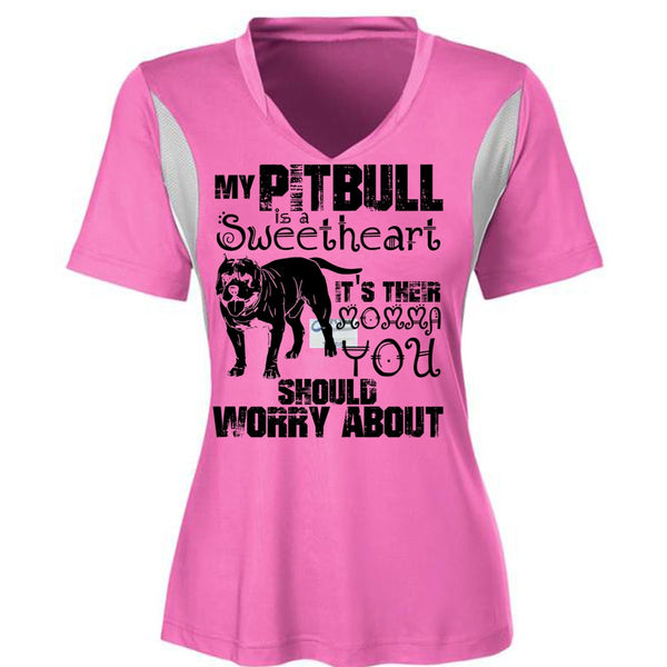 My Pit Bull Is Sweetheart T Shirt, I Love Pit Bull T Shirt, Awesome T-Shirts