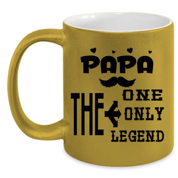 Awesome Gift For Papa Coffee Mug, Papa The One The Only Accent Mug