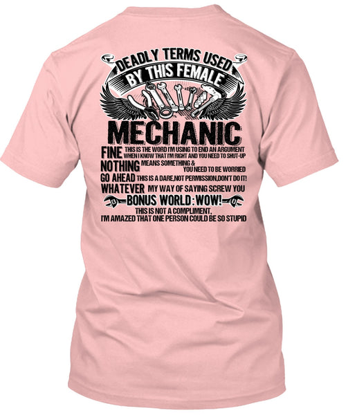 This Female Mechanic T Shirt, I Love Mechanic T Shirt
