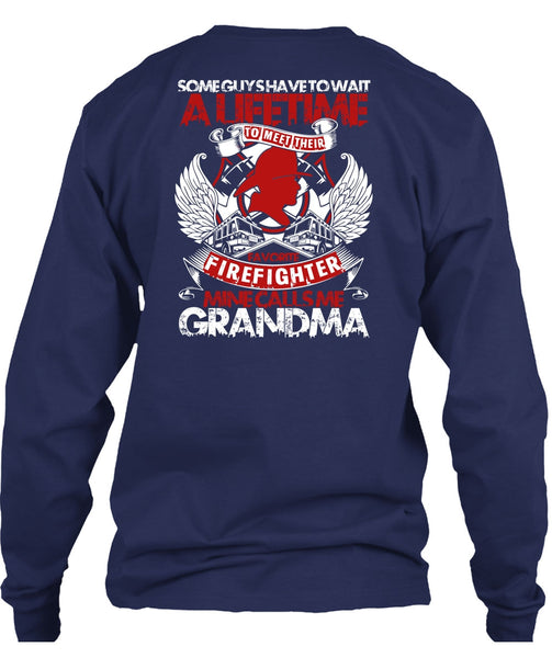 Meet Their Favorite Firefighter T Shirt, Calls Me Grandma T Shirt