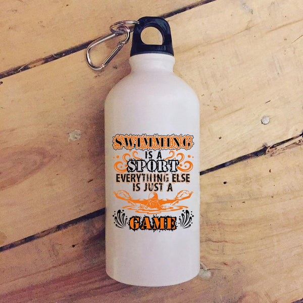 Swimming Is A Sport 20 oz Stainless Steel Bottle,Everything Else Is Just A Game Outdoor Sports Water Bottle