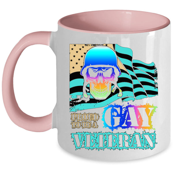 Awesome Veteran Coffee Mug, Proud To Be A Gay Veteran Accent Mug