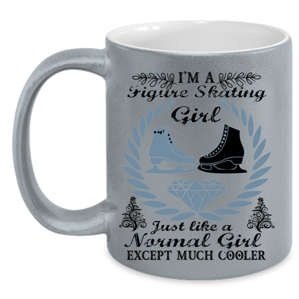Beautiful Girl Coffee Mug, I'm A Figure Skating Girl Accent Mug