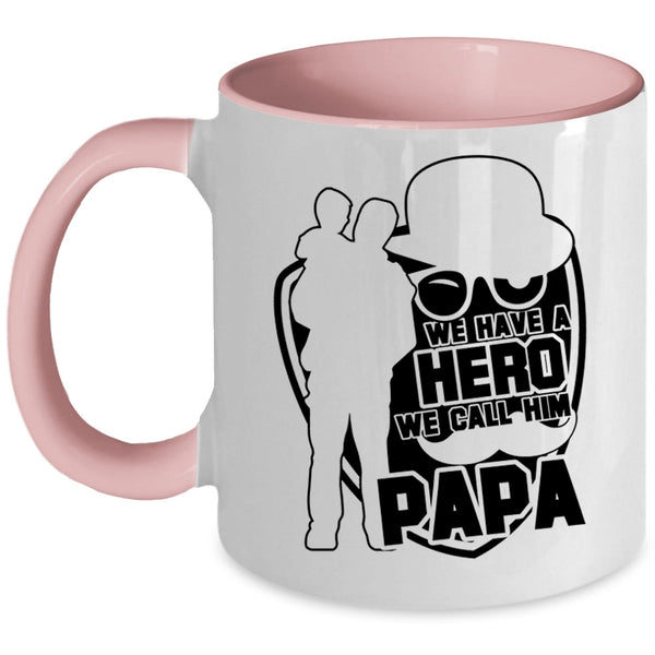 Best Gift For My Kids Coffee Mug, We Call Him Papa Accent Mug