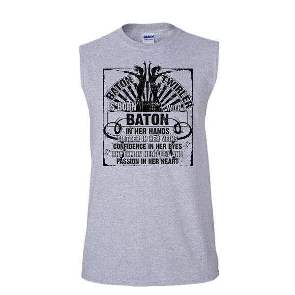 Baton Twirler T Shirt, Gift For Baton Twirler Tank Top (Men's Cotton Sleeveless)