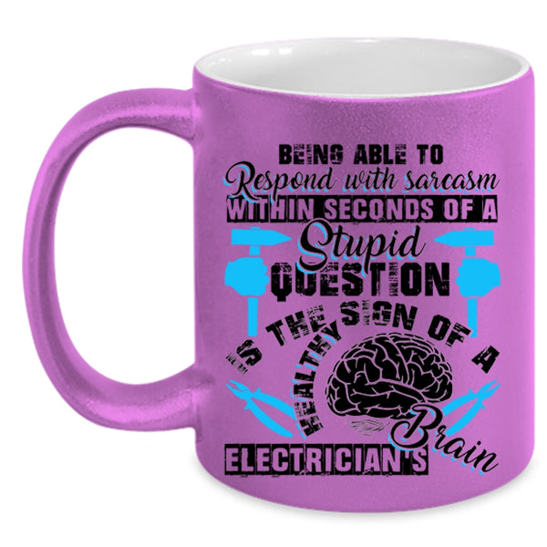Funny Electricians Coffee Mug, Electrician'S Brain Accent Mug