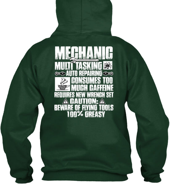 Mechanic Multitasking T Shirt, Much Caffeine T Shirt