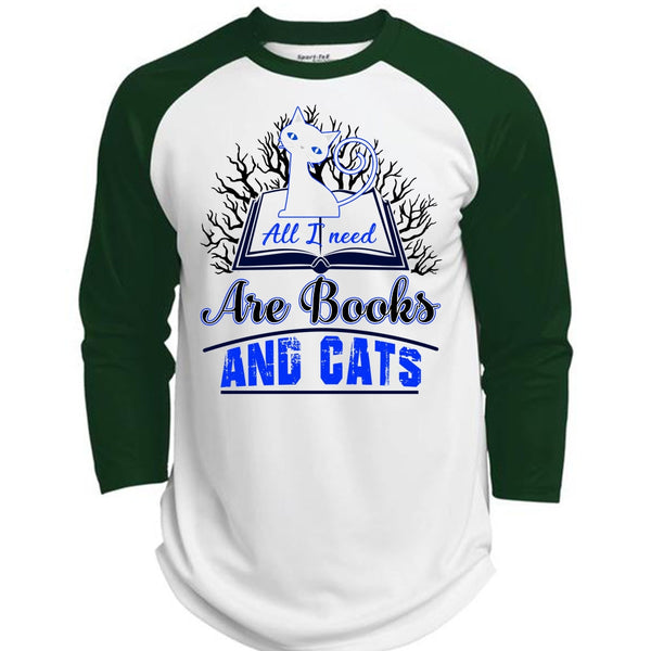 All I Need Are Books And Cats T Shirt, I Love Cat T Shirt, Awesome T-Shirts  (Polyester Game Baseball Jersey)