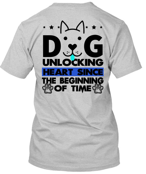 Dog Unlocking Heart T Shirt, I Love My Dog T Shirt