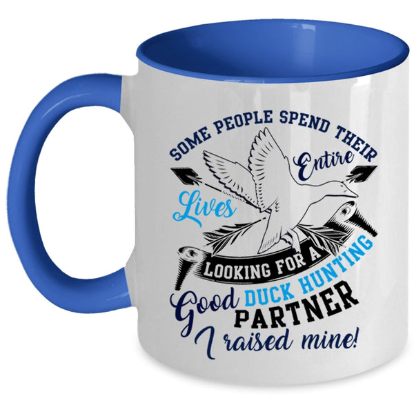 Funny Duck Hunting Coffee Mug, Good Duck Hunting Partner Accent Mug