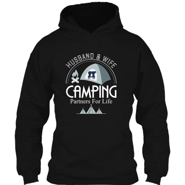 Husband & Wife T Shirt, Camping Partners For Life T Shirt
