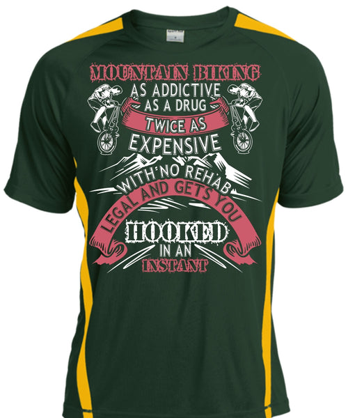Mountain Biking T Shirt, Gets You Hooked T Shirt, Cool Shirt