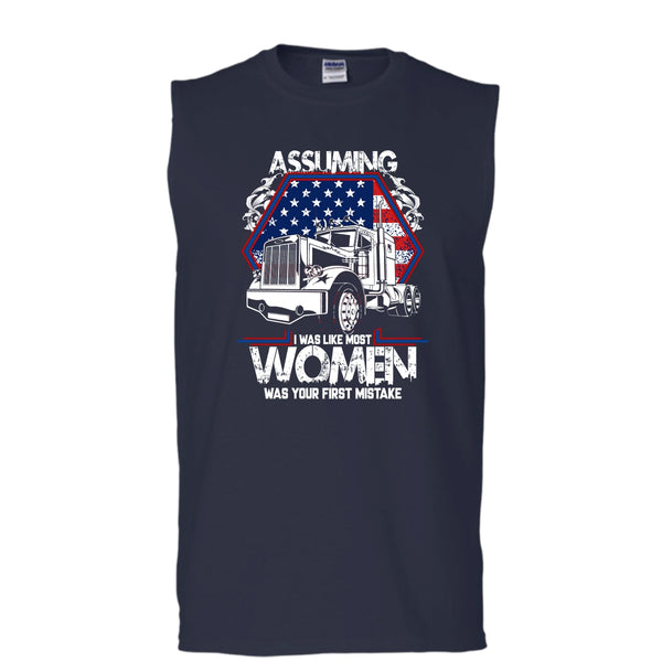 Assuming I Was Like Most Women T Shirt, Was Your First Mistake Tank Top (Men's Cotton Sleeveless)