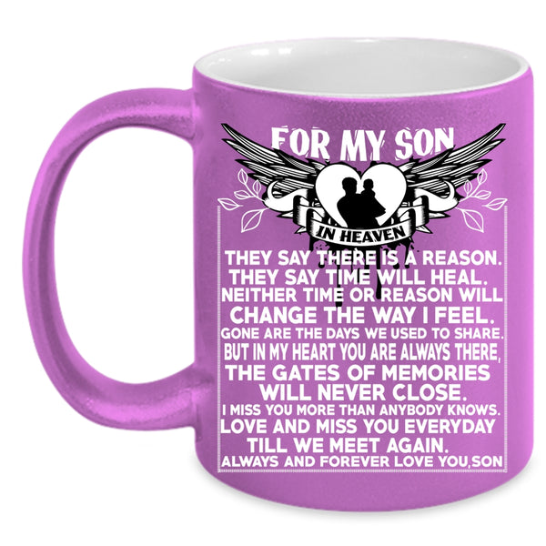 For My Son In Heaven Coffee Mug, I Love My Son Coffee Cup