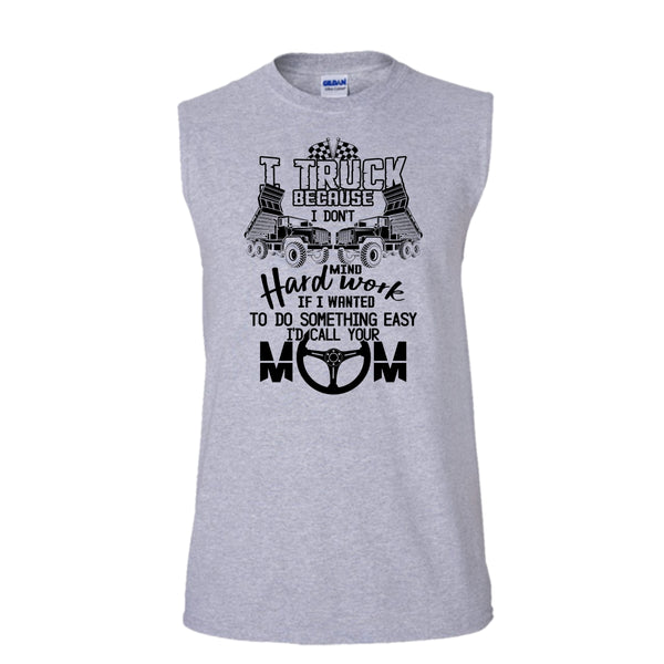 I Truck T Shirt, Coolest Trucker Tank Top (Men's Cotton Sleeveless)