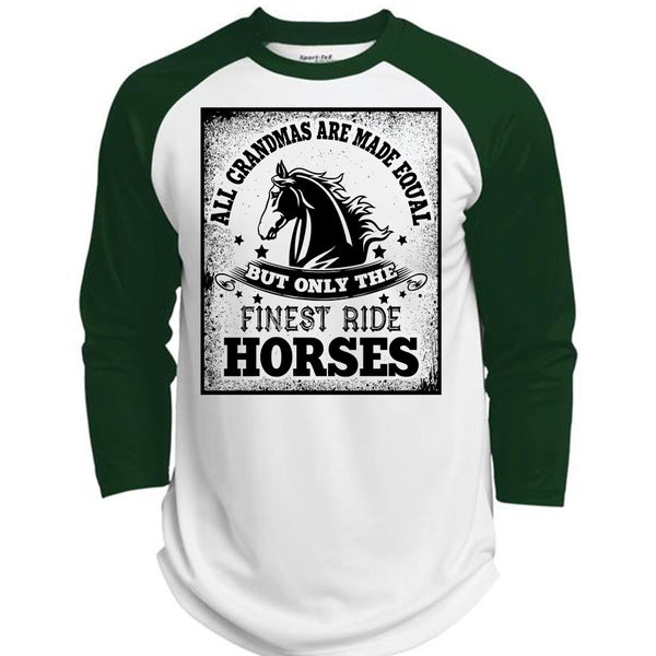 Finest Ride Horses T Shirt, I Love Equestrian T Shirt, Awesome T-Shirts  (Polyester Game Baseball Jersey)