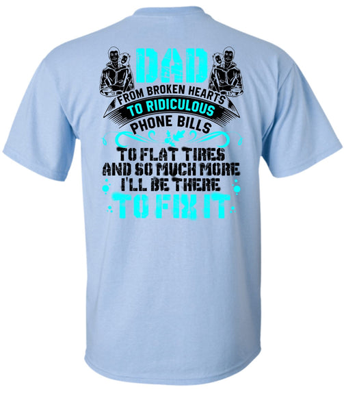 Dad From Broken Heart T Shirt, I Love Dad T Shirt