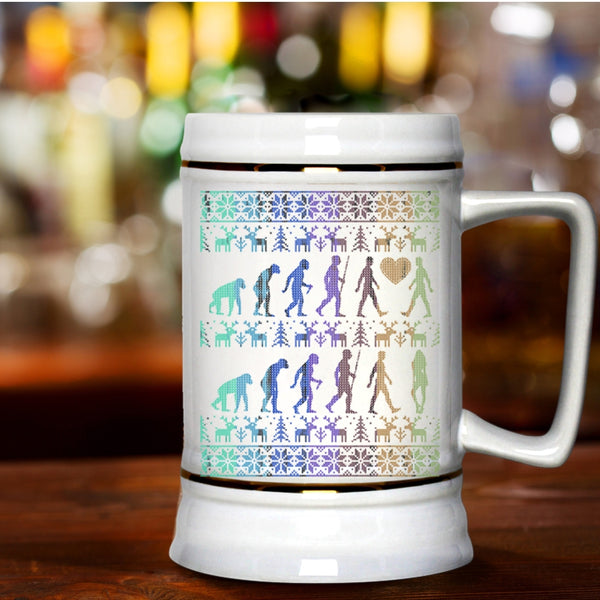 Christmas Gift For Couple Beer Stein 22oz, Cute Couple Beer Mug