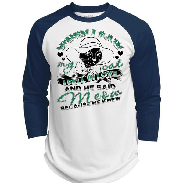 He Said Meow T Shirt, I Love Cat T Shirt, Awesome T-Shirts  (Polyester Game Baseball Jersey)