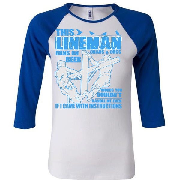 This Lineman Runs On Beer T Shirt, I Came With Instructions T Shirt, Awesome T-Shirts