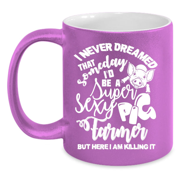 I'd Be A Pig Farmer Coffee Mug, I Love Pigs Coffee Cup