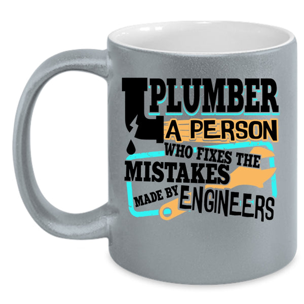 Made By Engineers Coffee Mug, Plumber Accent Mug