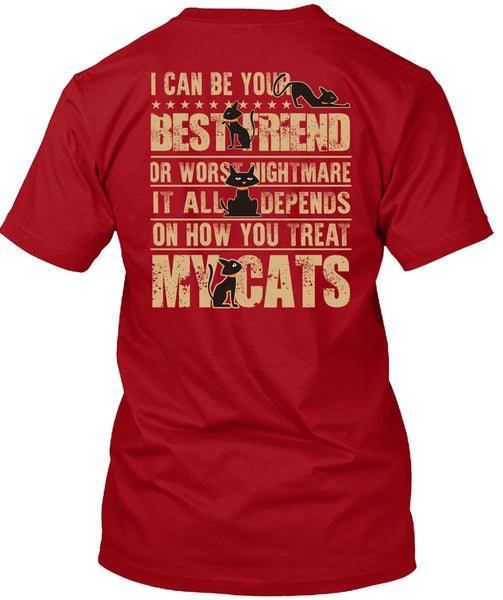 You Treat My Cats T Shirt, I Can Be Your Best Friend T Shirt