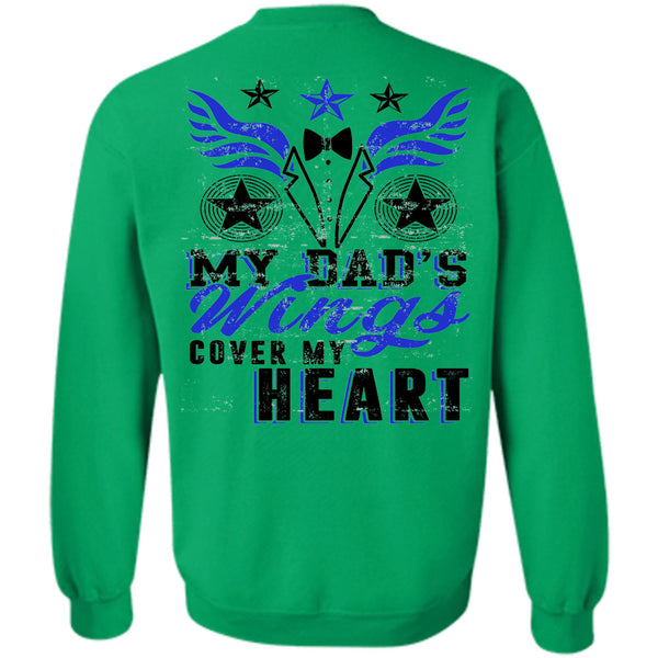 Being A Father T Shirt, My Dad's Wings Cover My Heart Sweatshirt
