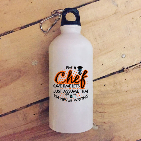 I'm A Chef 20 oz Stainless Steel Bottle,I Love Being A Chef Outdoor Sports Water Bottle