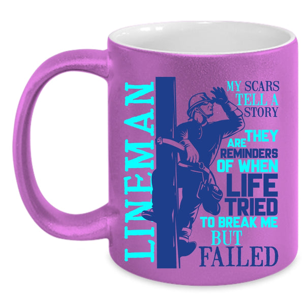 Awesome Gift For Lineman Coffee Mug, Lineman Accent Mug
