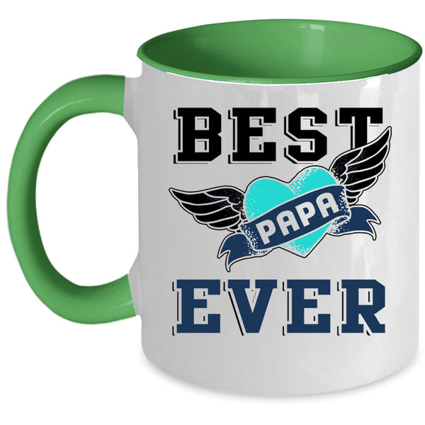 Awesome Gift For Papa Coffee Mug, Best Papa Ever Accent Mug