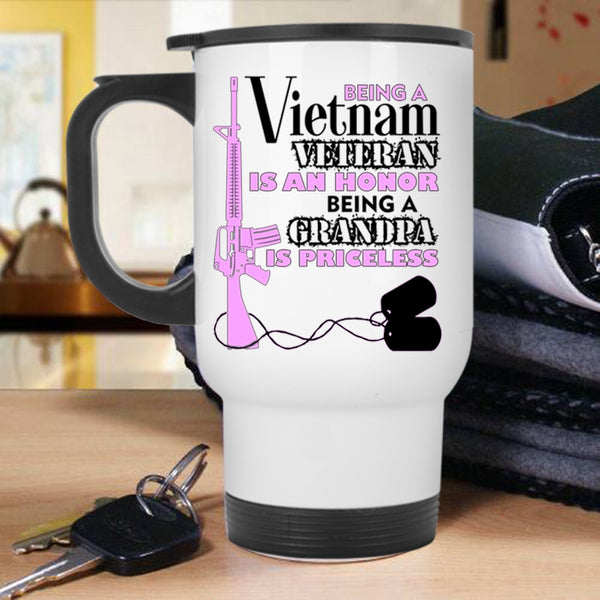Being A Grandpa Travel Mug, Being A Vietnam Veteran Mug