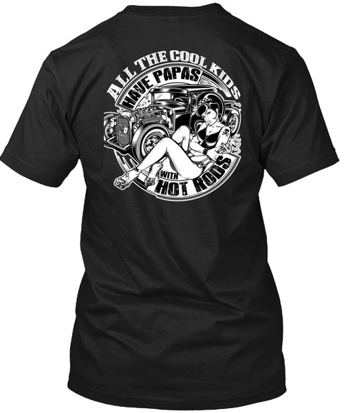 A black t-shirt with the shopify logo