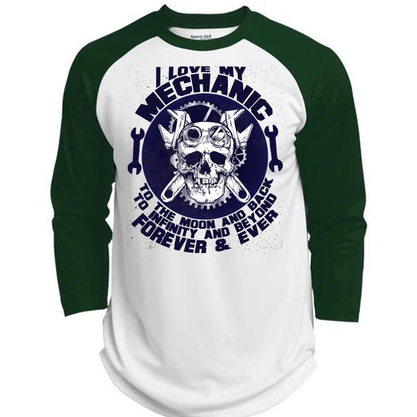 I Love My Mechanic T Shirt, Moon And Back T Shirt, Awesome T-Shirts  (Polyester Game Baseball Jersey)