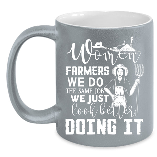 Women Farmers Coffee Mug, Cool Gift For Mom Coffee Cup