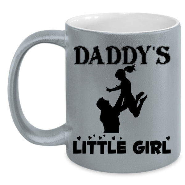 Father And Daughter Coffee Mug, Daddy's Little Girl Accent Mug