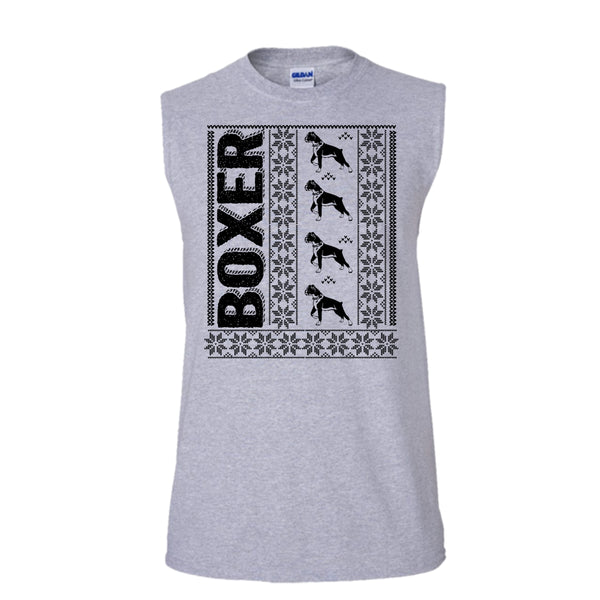 Coolest Boxer T Shirt, Merry Christmas T Shirt, Awesome t-shirts (Men's Cotton Sleeveless)