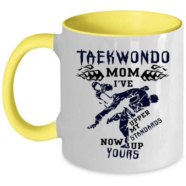 Best Gift For Mom Coffee Mug, Teakwondo Mom Accent Mug
