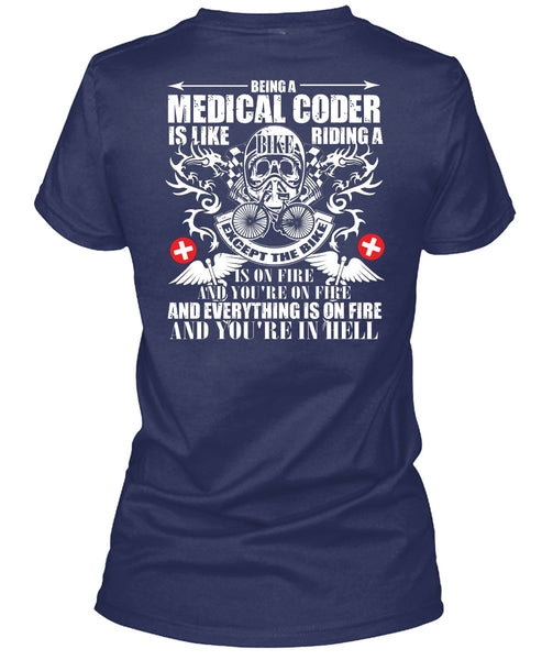 Being A Medical Coder T Shirt, You're In Hell T Shirt