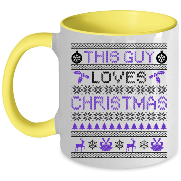 Cute Christmas For Son Coffee Mug, This Guy Loves Christmas Accent Mug