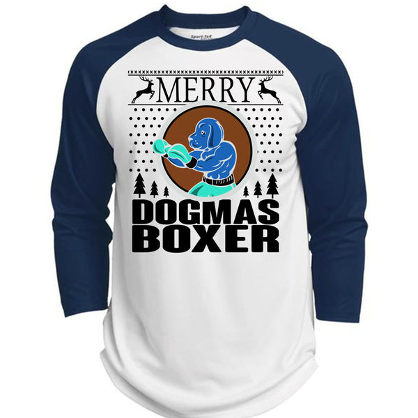 Merry Dogmas Boxer T Shirt, Happy New Year T Shirt, Awesome T-Shirts  (Polyester Game Baseball Jersey)