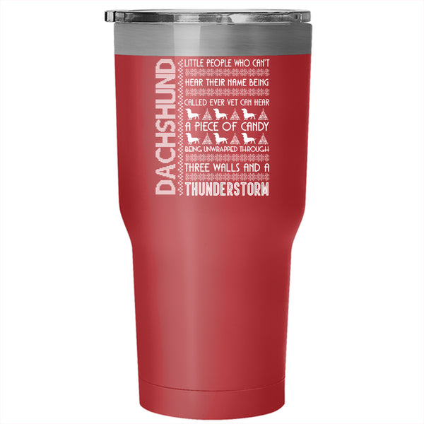 Dachshund Tumbler 30 oz Stainless Steel, Christmas Gift For Dog Lover Travel Mug