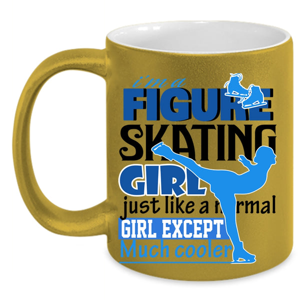 Beautiful Girls Coffee Mug, I'm A Figure Skating Girl Accent Mug