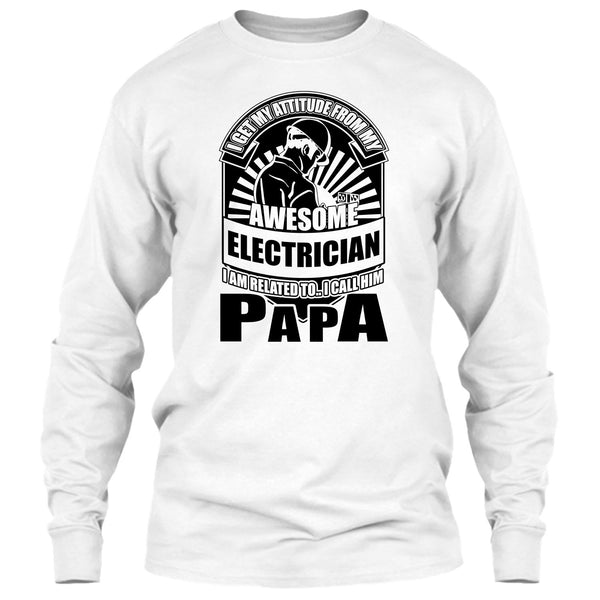 Awesome Electrician T Shirt, Coolest Electrician Papa T Shirt