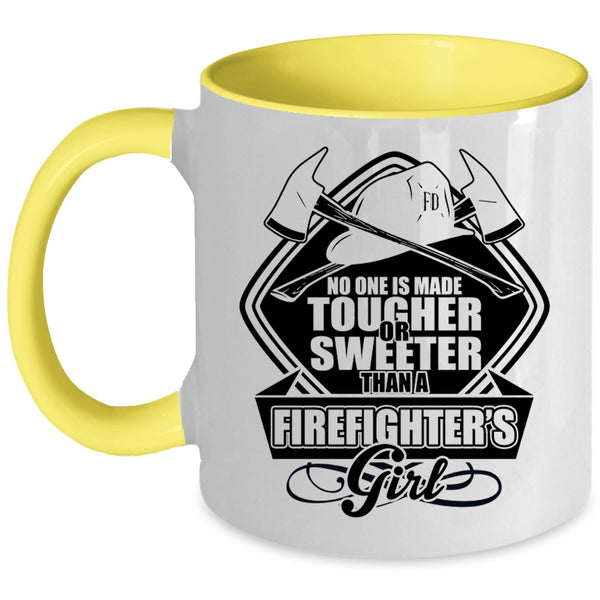 Beautiful Wife Coffee Mug, Firefighter's Girl Accent Mug