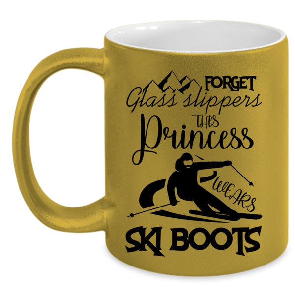 Outdoor Coffee Mug, This Princess Wears Ski Boots Accent Mug