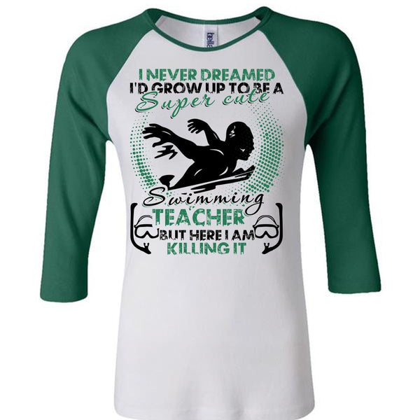 Cute Swimming Teacher T Shirt, I Love Swimming T Shirt, Awesome T-Shirts