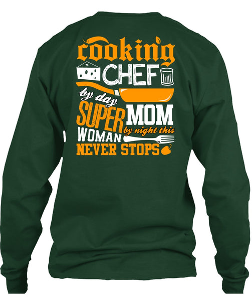 Cooking Chef By Day T Shirt, Mom By Night T Shirt