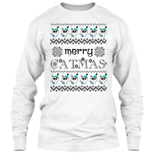 Merry Catmas T Shirt, Merry Christmas Gift T Shirt